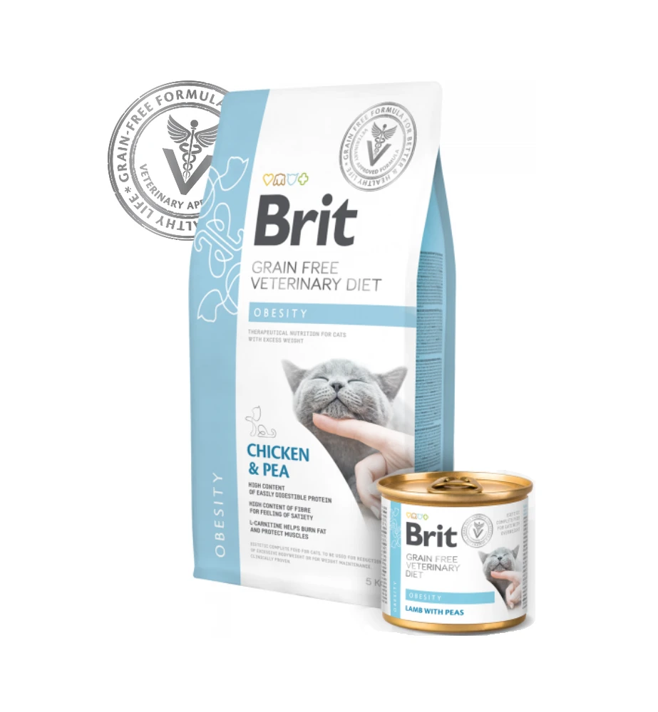 Brit Grain Free Veterinary Diet Obesity Blik - 6 X 200 Gram - Afbeelding 2
