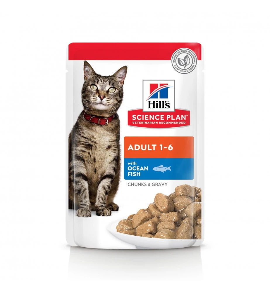 Hill's Science Plan Adult Maaltijdzakjes Met Zeevis - 12 X 85 Gram